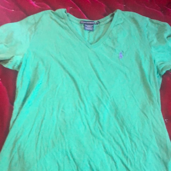 Ralph Lauren Sport Green V-Neck Top - Picture 1 of 3